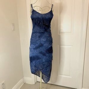 Girls Only Blue Glitter/sequins Sz S D0009